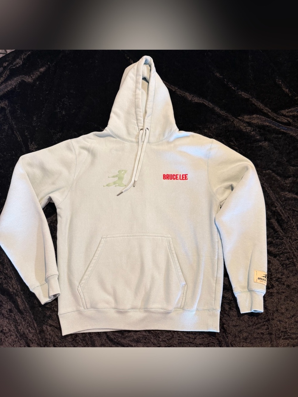 Bruce Lee Shoe Palace Hoodie pale mint Legend Graphic Pullover Men's L